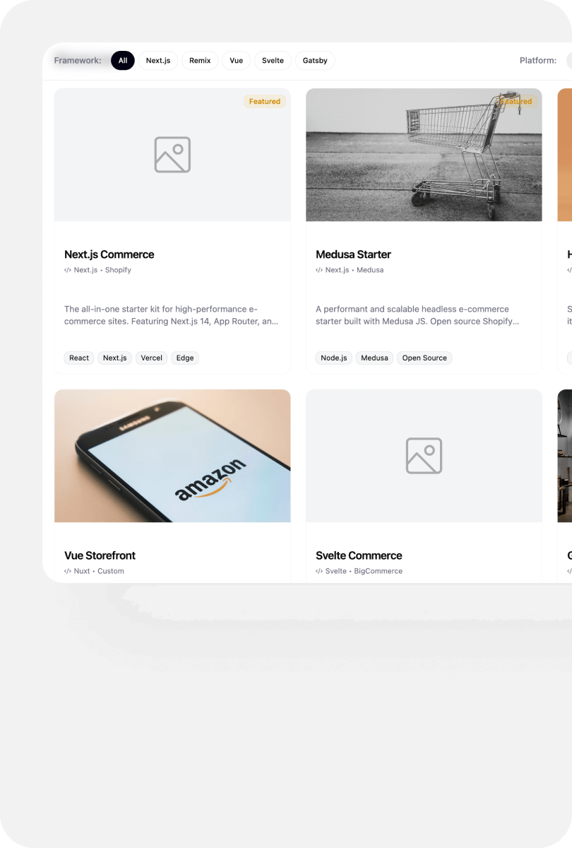 Headless ecommerce frontends